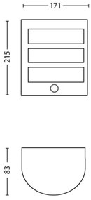 Aplică de exterior cu senzor Philips 17324/47/16 PYTHON 1xLED/6W/230V IP44