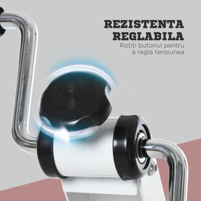 bicicleta fitness, cu pedale, reglabila, cu 6 niveluri, HOMCOM Pedale Picioare si Brate Manual | Aosom Romania