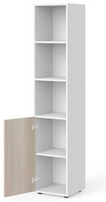 Dulap înalt Manager 39,9 x 42,2 x 196,5 cm, stânga, salcâm deschis / alb
