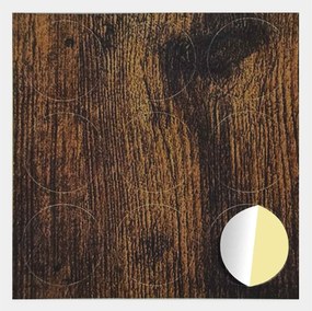 vidaXL Copertă autocolantă pentru șuruburi 12 pcs Stejar fumuriu