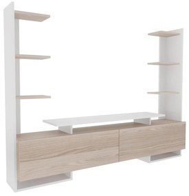 Mobilier living Avianne (alb + stejar). 1101399