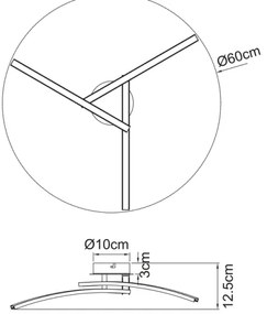 Plafonieră LED Globo 67129-18 TANSY 3xLED/6W/230V