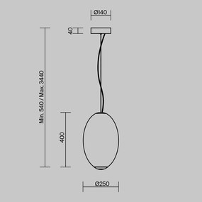 Pendul LED design modern Bruma