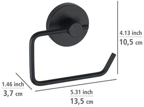 Suport pentru hârtia de toaletă Wenko Vacuum-Loc® Milazzo, negru