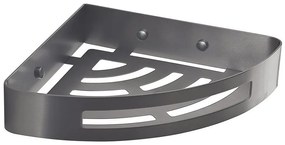 Gedy - Poliță de colț pentru duș SMART, 21 x 4,5 cm, gri metalizat