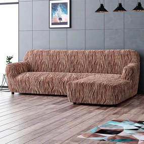 Gaico Huse bielastice UNIVERSO NOU dungi maro canapea cu otoman dreapta (l. 170 - 300 cm)