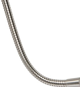 Aplică de perete din oțel cu abajur oval din velur negru 25cm - Brescia Combi