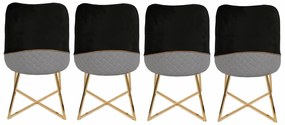 Set de scaune de sufragerie Madrid Black, 4 buc., 4 buc