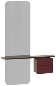 Set pentru hol roșu/maro cu aspect de lemn de stejar One More Look – UMAGE