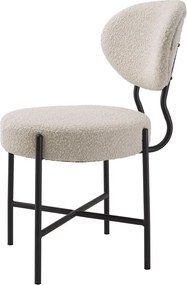 Set de 2 scaune design LUX Vicq, boucle crem 115034 HZ