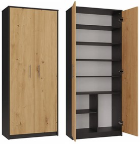 Dulap cu rafturi Obtenidas 1 (antracit + stejar artisan). 1132657