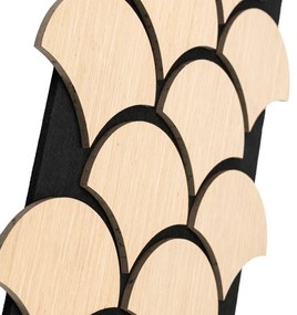 Panou riflaj acustic decorativ, MDF si pasla, AC26, 60x40x1.8cm, Stejar