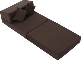 Saltea pliabilă/fotoliu extensibil, 2 in 1, maro Taupe, PELOS