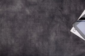 Taburete design Chesterfield, Catifea, Gri inchis, MODERN BAROCK