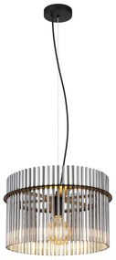 Pendul design modern GORLEY negru, fumuriu 40cm