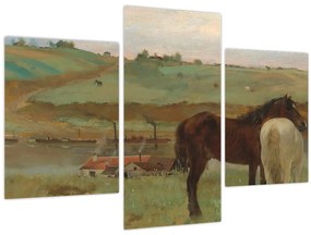 Tablou - Edgar Degas, Horses in a Meadow, reproducere (90x60 cm)