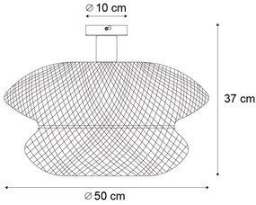 Plafonieră orientală din bambus - Ostrava Double
