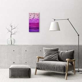 Ceas de perete din sticla vertical Paint pictat violet