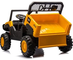 Mașinuță electrică CAT 60W/7500 mAh galben/negru + telecomandă