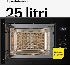 Klarstein Velaire cuptor cu microunde încorporabil cu grill | 1200 W grill | 850 W microunde | 60 cm