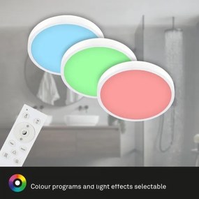 Plafonieră LED RGBW dimabilă Briloner 3709-016 LED/22W/230V alb + telecomandă