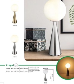 Veioza/Lampa de masa design modern PINPAL alama/opal