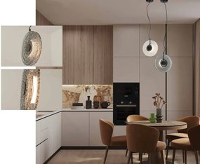 Lustra design modern LED DECO negru/ transparent