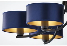 Jupiter 2102 - Candelabru cu lanț ARTHUR 6xE27/15W/230V albastru/negru