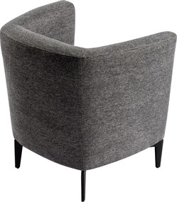 Fotoliu de design, gri / negru, KAPY