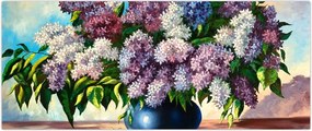 Tablou - Buchet de liliac (120x50 cm)