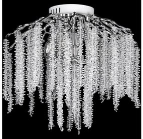 Lustră aplicată 6xE14/60W/230V + 3xLED/3W d. 54 cm crom lucios