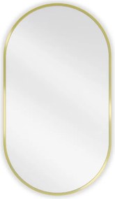 Mexen Loft oglindă ovală de baie 80 x 45 cm, cadru auriu - 9851-080-045-000-50