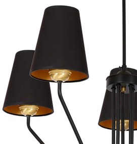 Lustră pe tijă VICTORIA 5xE27/60W/230V negru