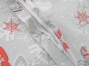 Lenjerie de pat din bumbac CHRISTMAS ELF roșu Dimensiune lenjerie de pat: 70 x 90 cm | 140 x 200 cm