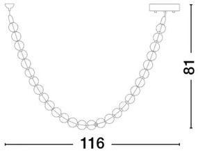 Lustra LED suspendata, deosebita design lux PERLA
