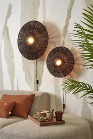 Aplica de perete eco din iuta Iguazu S disc 40cm, bl