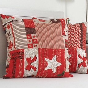 Pernuță decorativă PATCHWORK DE CRĂCIUN, 45 x 45 cm