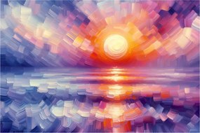 Tablou - Apus de soare artistic colorat (90x60 cm)