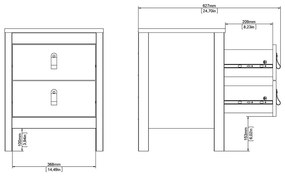 Noptieră albă Madrid - Tvilum