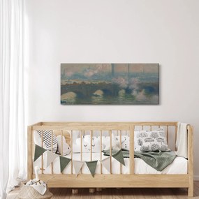 Tablou - Claude Monet, Waterloo Bridge, Gray Day, reproducere (120x50 cm)