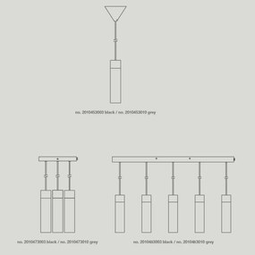 Lustra cu 3 pendule stil minimalist design nordic Tilo negru 2010473003 NL