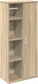 vidaXL Dulap de baie cu suport role, stejar sonoma, 39x22x90 cm