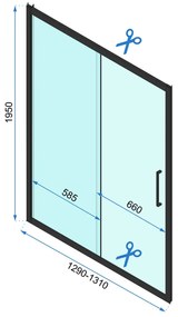 Cabina de dus Rapid Slide Negru 100x80cm, Rea