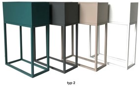 Ghiveci de flori din metal multifunctional, gri deschis Taupe, INDIZE TYP 2 WL4214