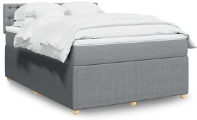 vidaXL Pat continental, gri deschis, 140x200 cm, material textil