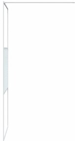 Perete de dus walk-in, alb, 80x195 cm, sticla ESG transparenta Alb, 80 x 195 cm, Cu dungi