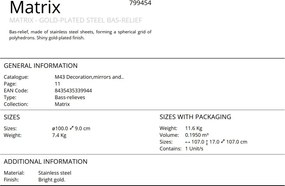 Decoratiune XXL de perete Basorelief design lux Matrix D-100cm