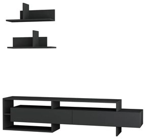 Set mobilier TV gri antracit 180x42 cm Gara - Homitis