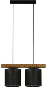 Lustră pe cablu Brilagi FOREST 2xE27/15W/230V pin/negru