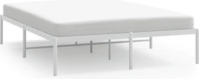 vidaXL Cadru pat metalic, alb, 150x200 cm